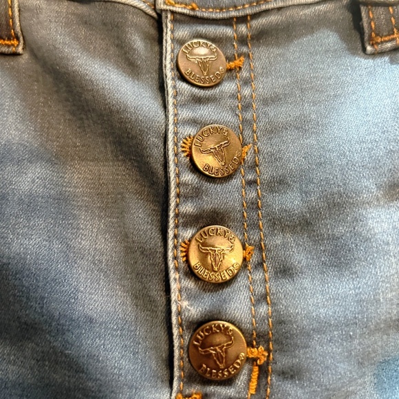 Lucky & Blessed Distressed Bell-Bottom Jeans *NWT* - Picture 5 of 10